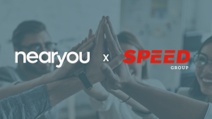 High five samt NearYou och Speed logotyper
