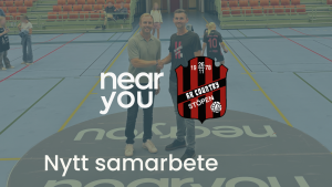 NearYou och HK Country logotyper samt texten Nytt samarbete